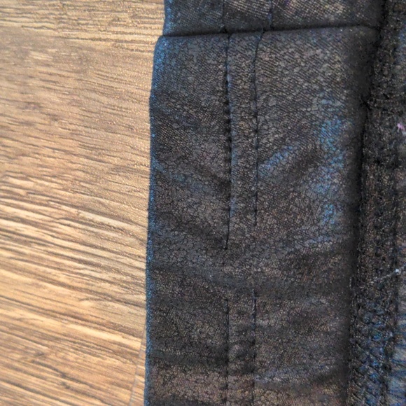 Free People Faux Suede Black Pants Leggings Size Medium Vegan Jegging - Picture 8 of 9